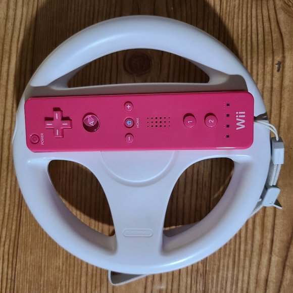 Wii Mote and wheel for Nintendo Wii (AS IS) - Picture 1 of 4